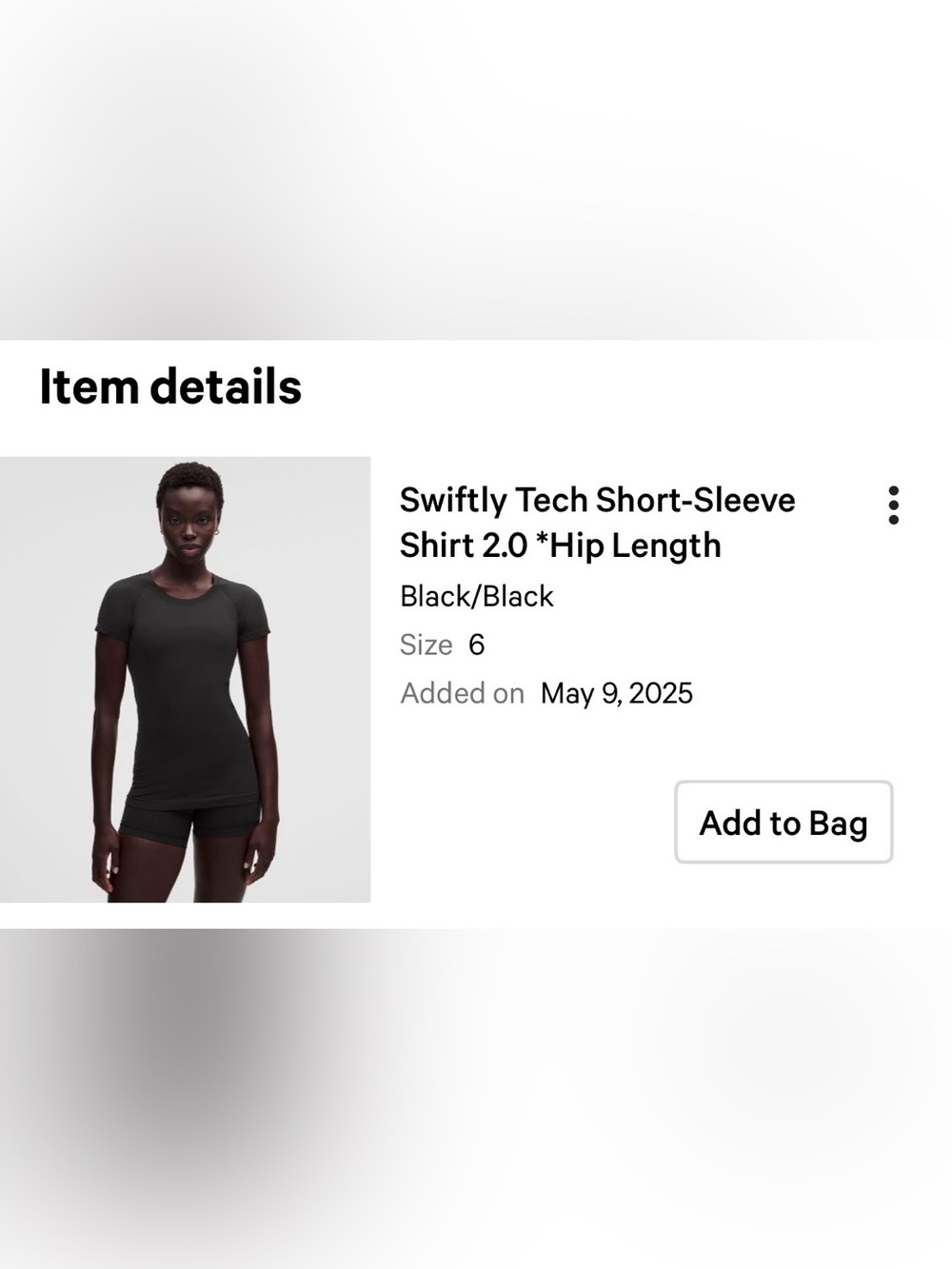 lululemon athletica Short-Sleeve Tech Tee in Black